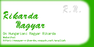 rikarda magyar business card